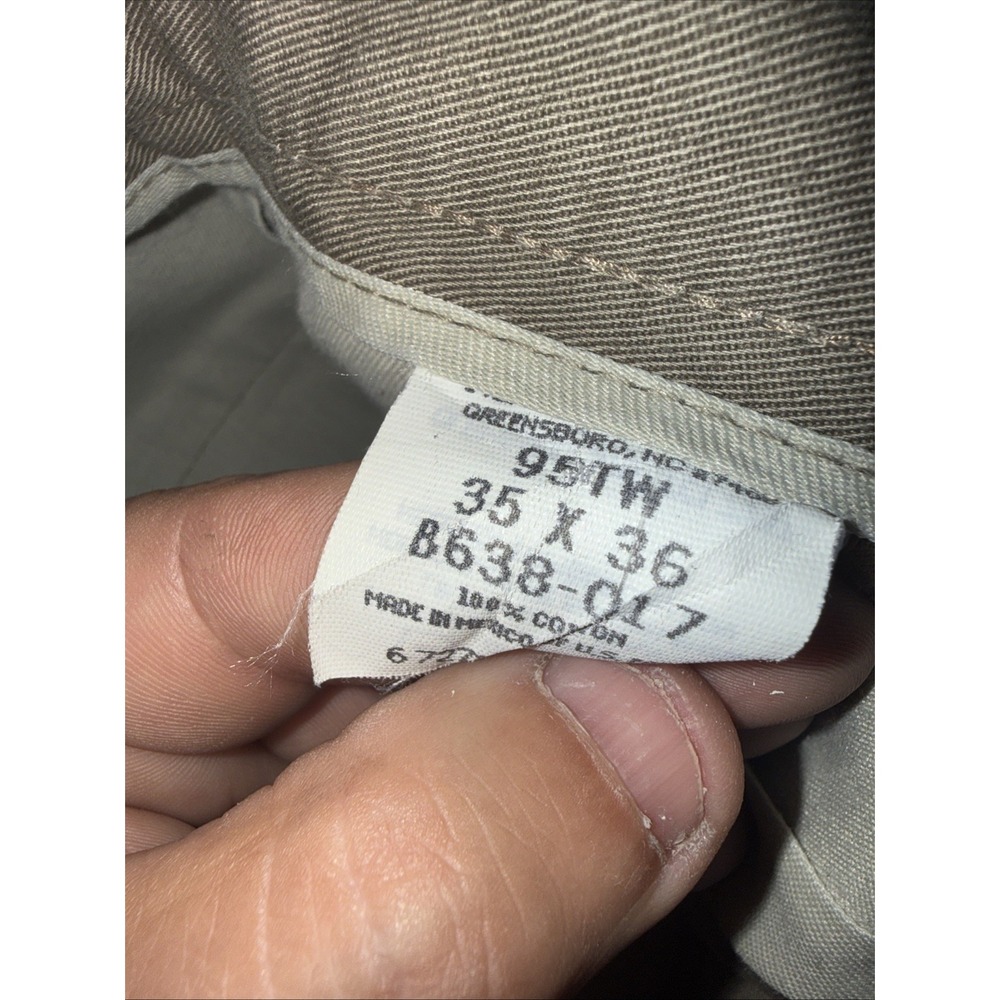 Wrangler Riata Khaki Pants Size Mens 35x36 Khaki Pleated Front Cotton